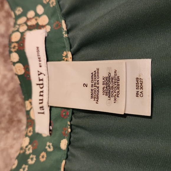 Laundry by design Silk Floral Babydoll Dress with Pockets Size 2 - Picture 5 of 5